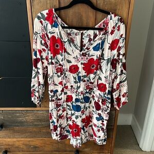 Loft Beach romper, floral, size medium, only worn once!